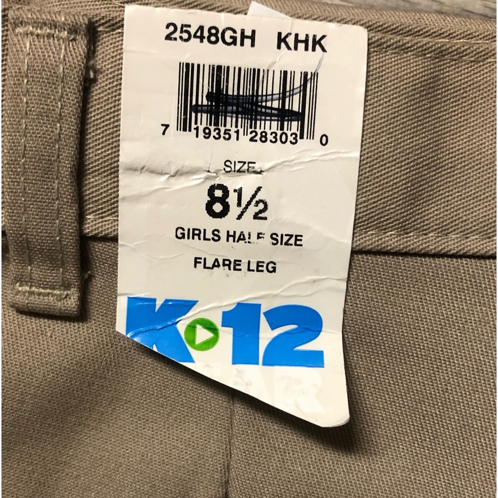 NWT**  K-12 Gear Girls Khaki Uniform Pants - Picture 8 of 8